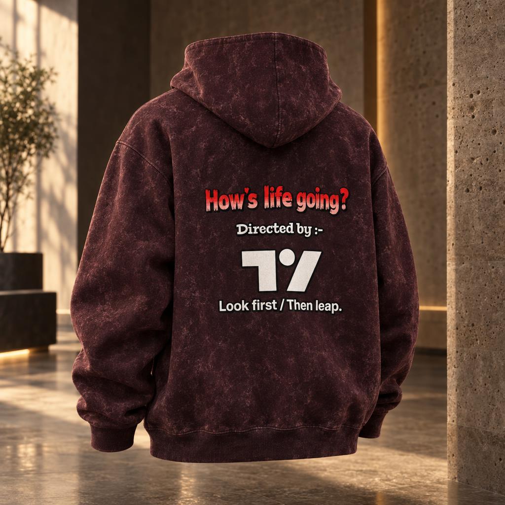 TradingView Acid-Wash Hoodie — UNISEX |