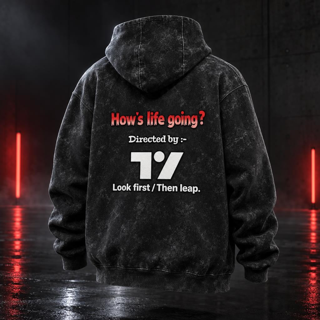 TradingView Acid-Wash Hoodie — UNISEX |